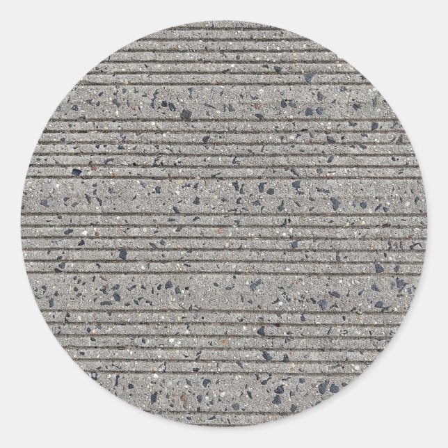 Concrete Tining Gray Cement Sidewalk Classic Round Sticker (Front)