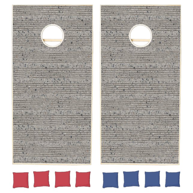 Concrete Tining Gray Cement Sidewalk Cornhole Set (Set)