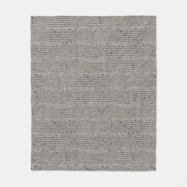 Concrete Tining Gray Cement Sidewalk Fleece Blanket (Front)