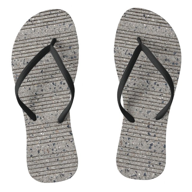Concrete Tining Gray Cement Sidewalk Flip Flops (Footbed)