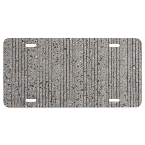 Concrete Tining Gray Cement Sidewalk License Plate