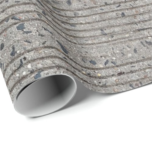 Concrete Tining Gray Cement Sidewalk Wrapping Paper