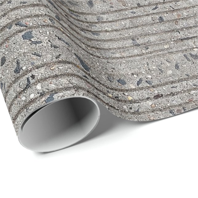 Concrete Tining Gray Cement Sidewalk Wrapping Paper (Roll Corner)
