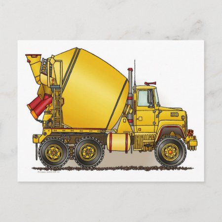 Concrete Truck Post Card