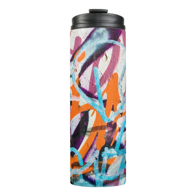 Concrete, weathered, worn wall damaged paint. Grun Thermal Tumbler (Front)