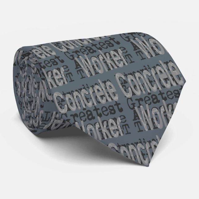 Concrete Worker Extraordinaire Neck Tie (Rolled)