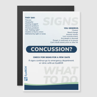 Concussion Signs Magnet 