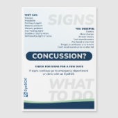 Concussion Signs Magnet (Front)