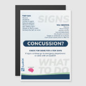 Concussion Signs Magnet (Front/Back)