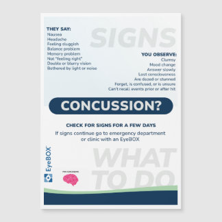 Concussion Signs Magnet