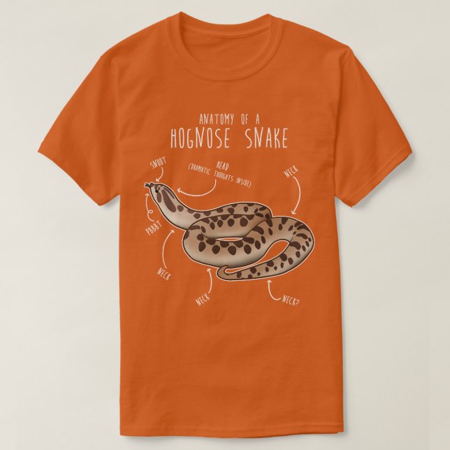 Conda Hognose Snake Anatomy Anaconda T-Shirt (Design Front)
