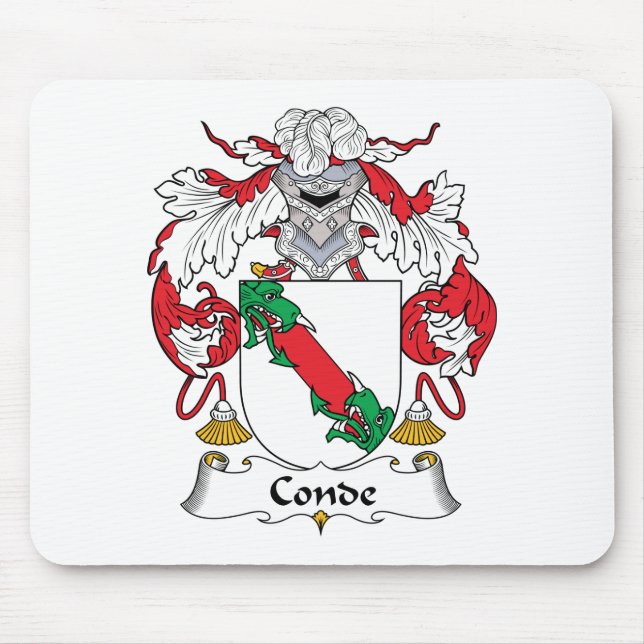 Conde Family Crest Mouse Pad (Front)