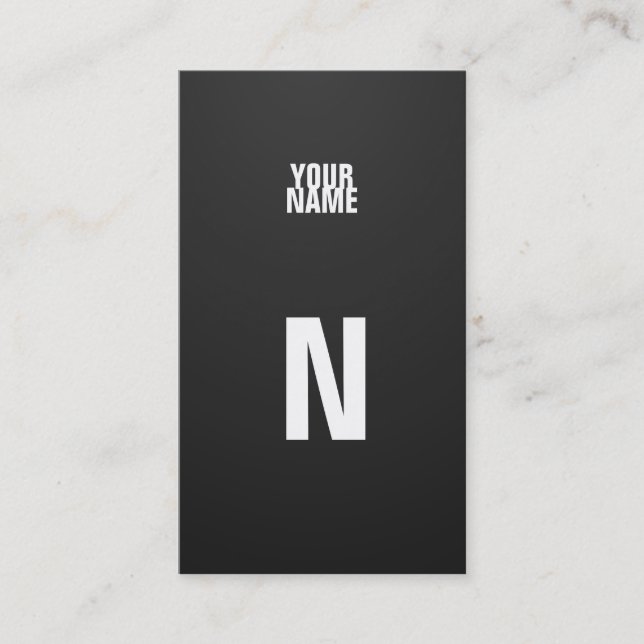 Condensed Monogram Business Card (Front)