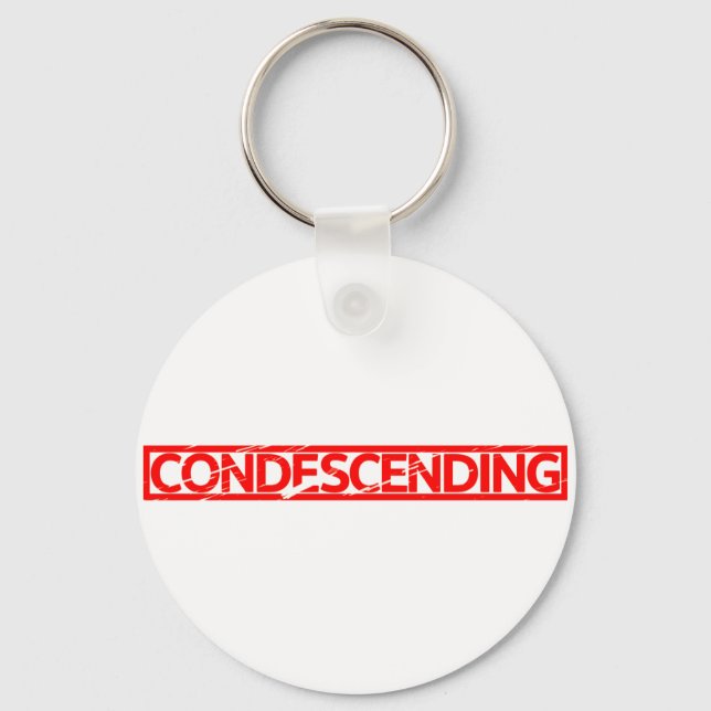 Condescending Stamp Keychain (Front)