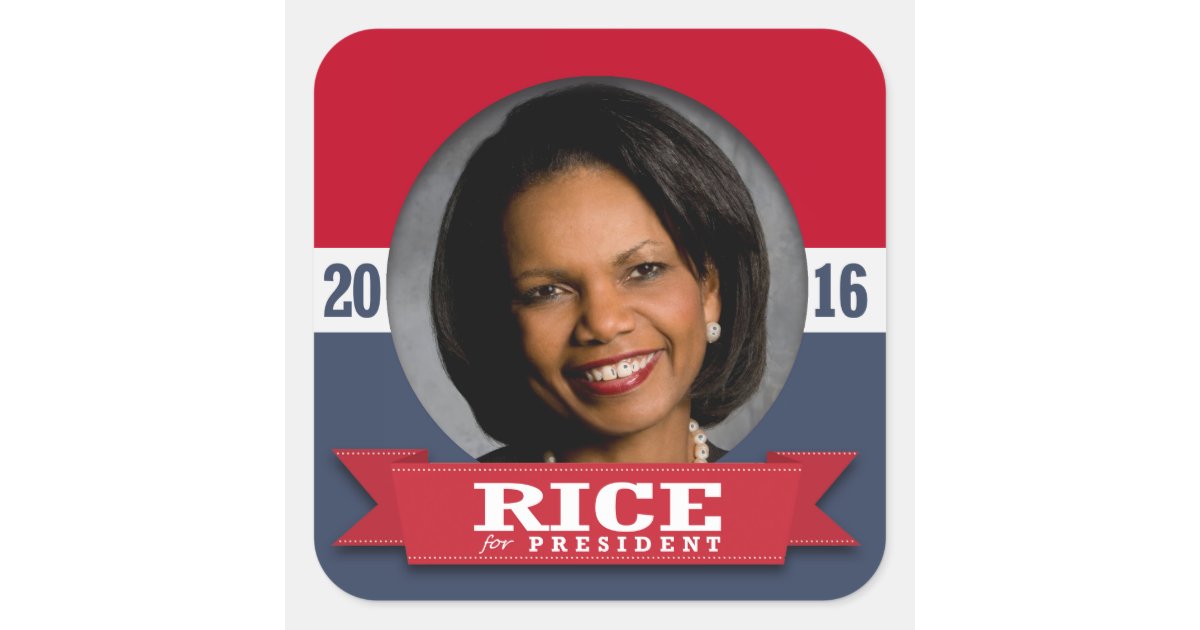 CONDI RICE 2016 SQUARE STICKER | Zazzle
