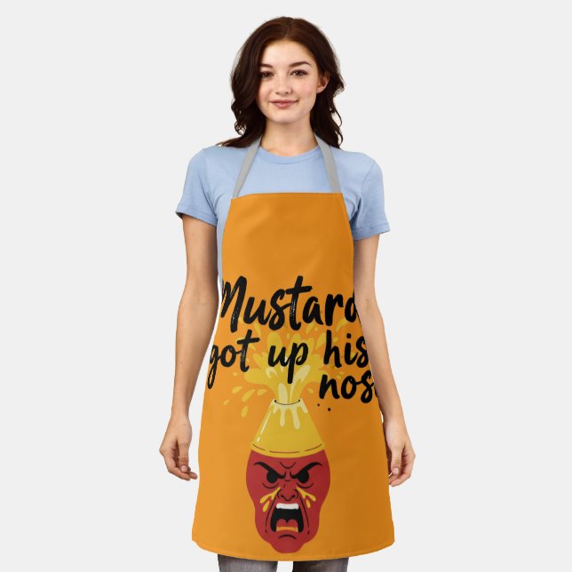 Condiment Humor Kitchen Bib Apron (Worn)