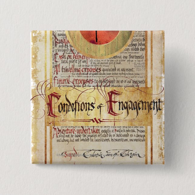 Conditions of Engagement Pinback Button (Front)