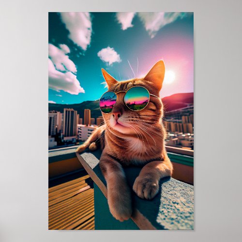 Condo_Top Cat Wearing Sunglasses Poster