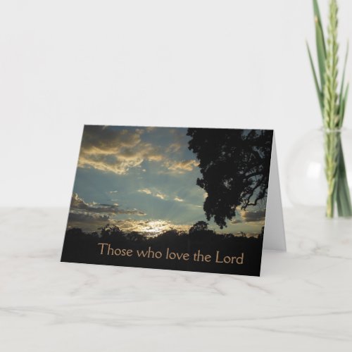 Condolence Card Sunset inspirational Card