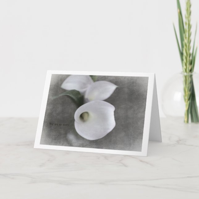 Condolence Card with Callas (Front)
