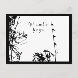 Condolence Not Alone Friend Family Birds Postcard
