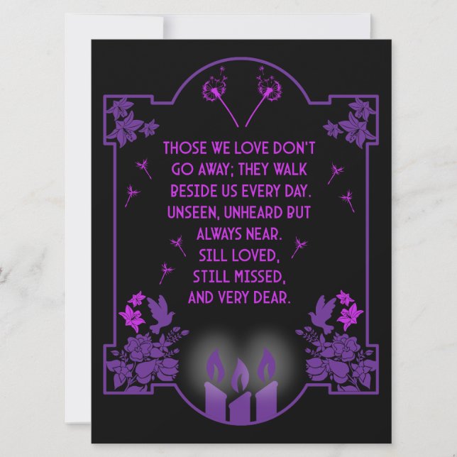 Condolence Support Message (Front)