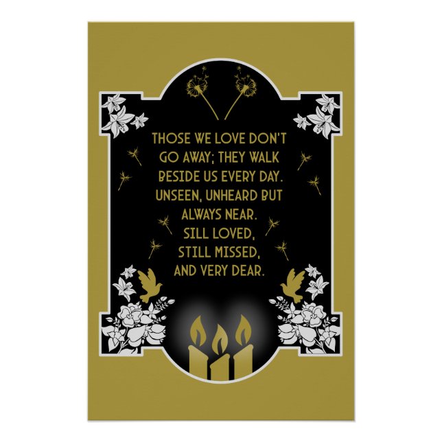 Condolence Support Message Poster (Front)