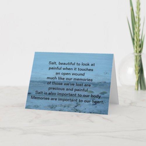 Condolence Sympathy Salt Memories Card