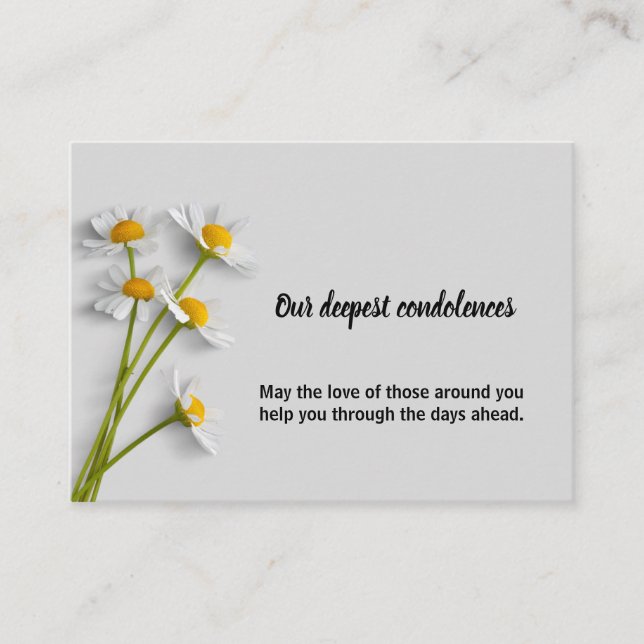 Condolence Symphathy Card (Front)