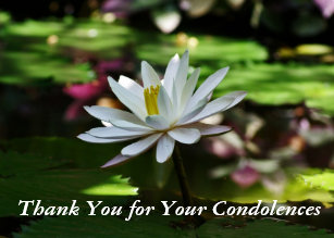 thank you for condolences