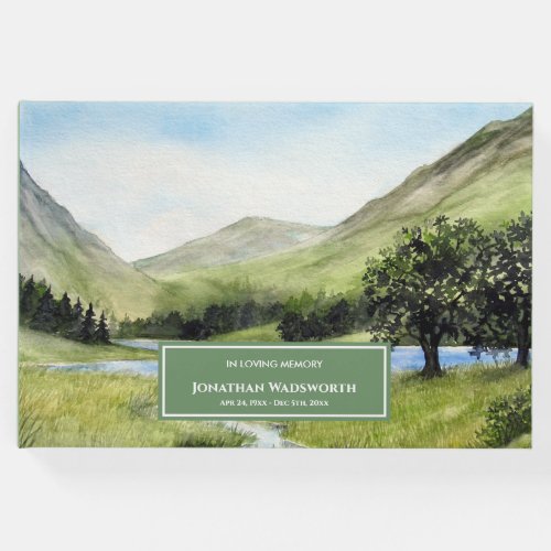 Condolence Watercolor Lake Buttermere Cumbria Guest Book