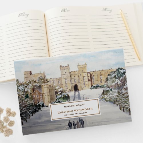 Condolence Winter at Windsor Castle Painting Guest Book