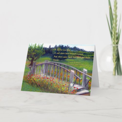 Condolences Footbridge Flowers  Haiku Ladybug Ln Card