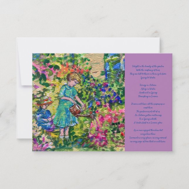 Condolences Sympathy thank you card  (Front)