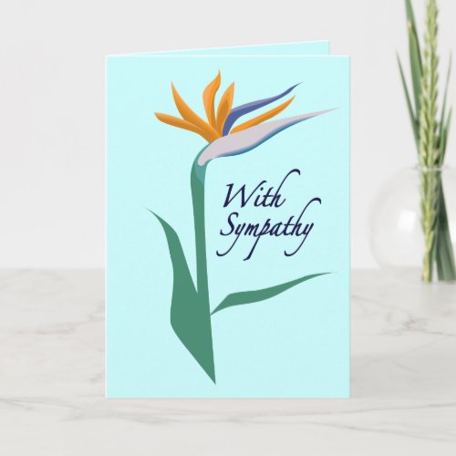 Condolences with Bird of Paradise Card