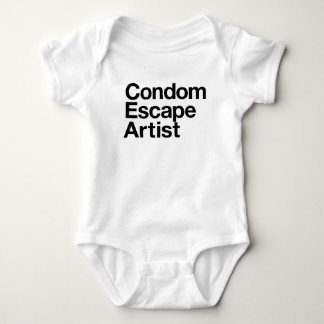 Condom Escape Artist Humorous Baby Design Baby Bodysuit