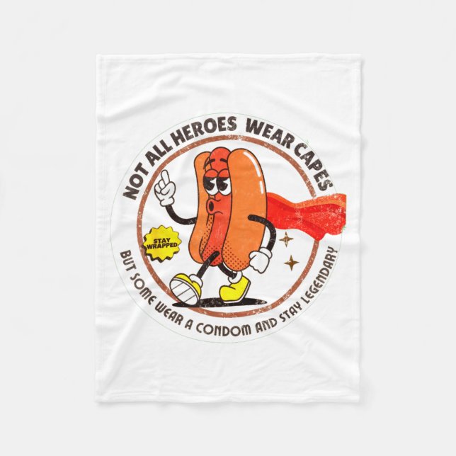 Condom Legend Inappropriate Funny 90s Retro T Funn Fleece Blanket (Front)