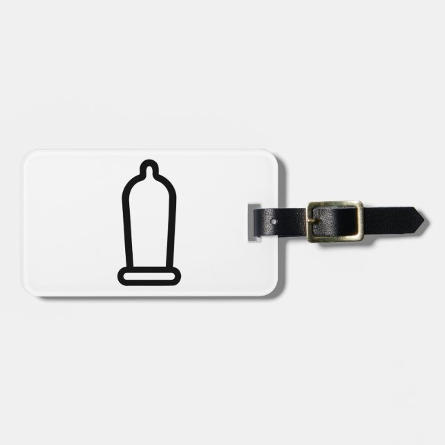 Condom Luggage Tag (Front Horizontal)