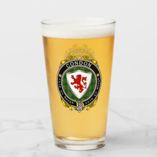 Condon Irish Shield Beer Glass