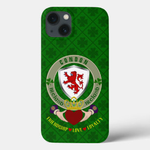 Condon Irish Shield & Claddagh Personalized iPhone 13 Case
