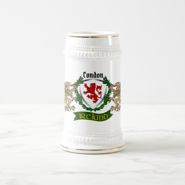 Condon Irish Shield Personalized Beer Stein (Center)