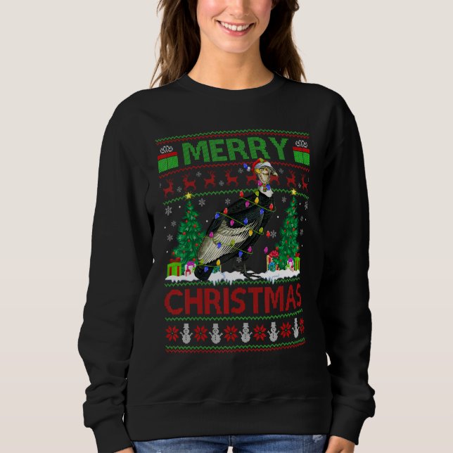 Condor Bird   Xmas Tree Ugly Santa Condor Christma Sweatshirt (Front)