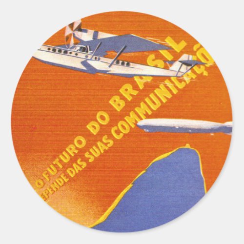 Condor  Brazillian Air Service Classic Round Sticker