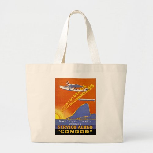 Condor  Brazillian Air Service Large Tote Bag