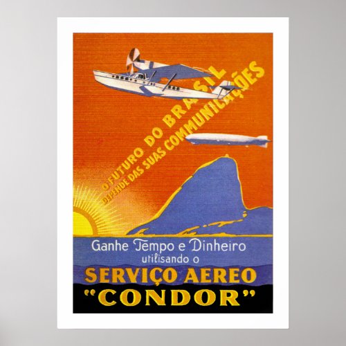 Condor  Brazillian Air Service Poster