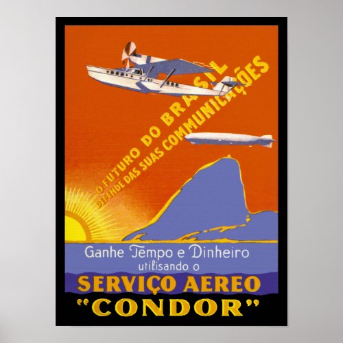 Condor  Brazillian Air Service Poster
