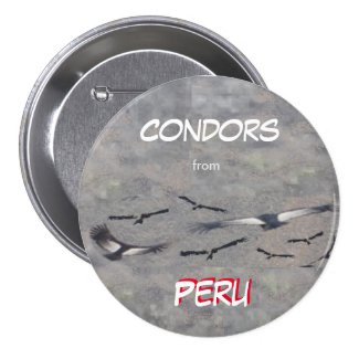 Condors from Peru Button
