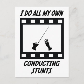 Conducting Stunts Postcard