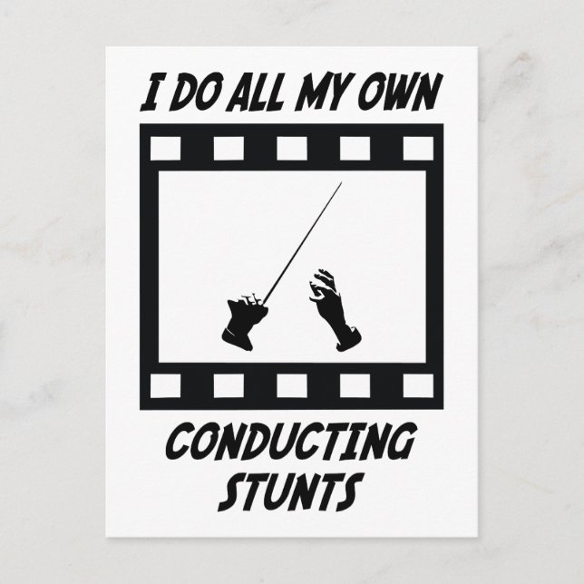 Conducting Stunts Postcard (Front)