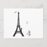 Conductor And Eiffel Tower Postcard